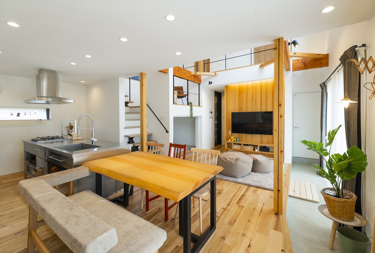 スキップフロア×土間のあるお家