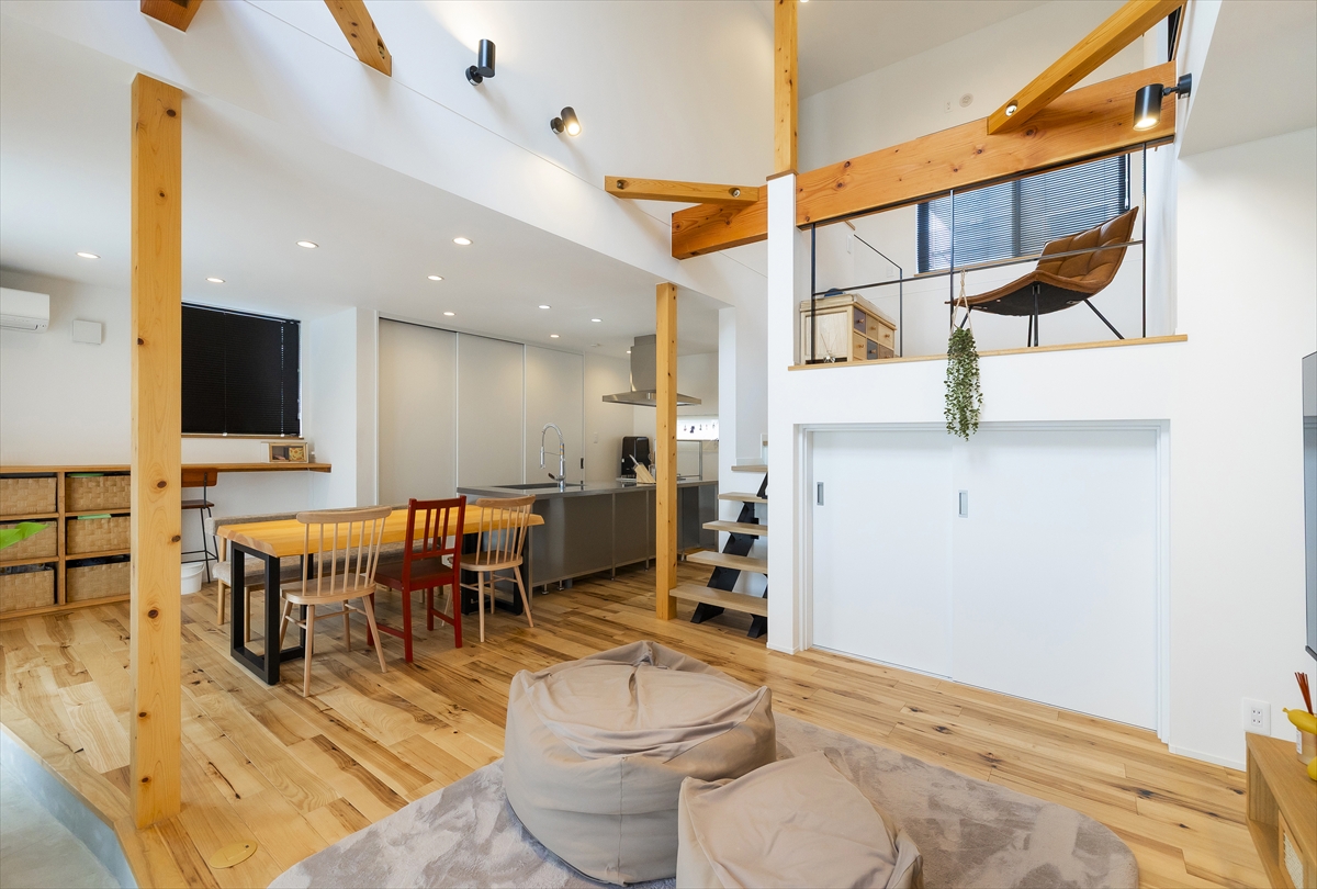 スキップフロア×土間のあるお家