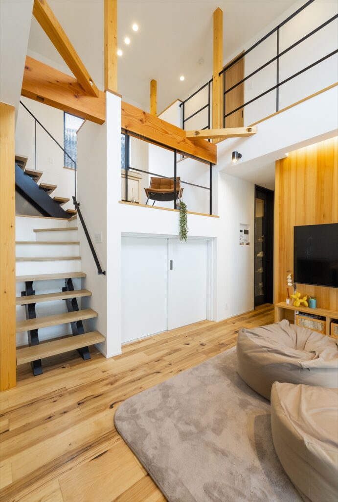 スキップフロア×土間のあるお家