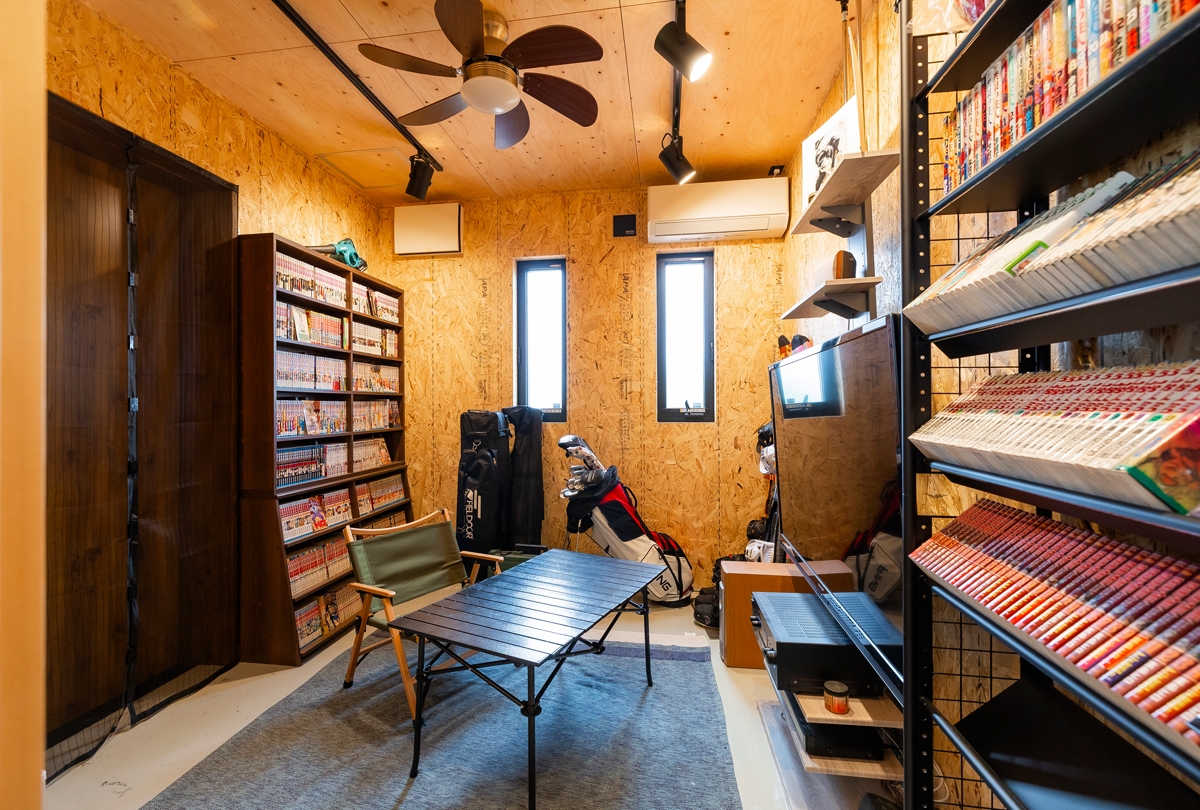 暮らしと趣味を大切にした、素材感のある家